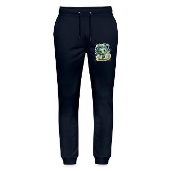Monsters - Stanley/Stella Mover Unisex Organic Jogging Trousers - navy - Front - Marisol (170cm) & Nik (191cm)