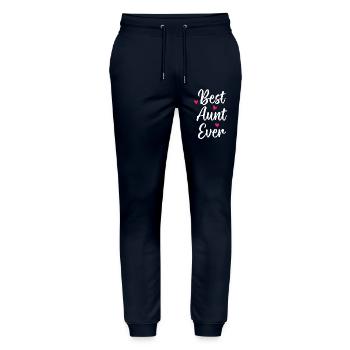 Best Aunt Ever - Stanley/Stella Mover Unisex Organic Jogging Trousers - navy - Front - Marisol (170cm) & Nik (191cm)