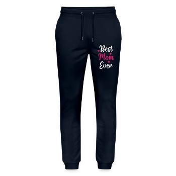 Best Mom Ever - Stanley/Stella Mover Unisex Organic Jogging Trousers - navy - Front - Marisol (170cm) & Nik (191cm)