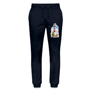 Phare - Pantalon de jogging bio MOVER Stanley/Stella unisexe - marine - Devant - Marisol (170cm) & Nik (191cm)