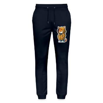 chat de bande dessinée - Pantalon de jogging bio MOVER Stanley/Stella unisexe - marine - Devant - Marisol (170cm) & Nik (191cm)