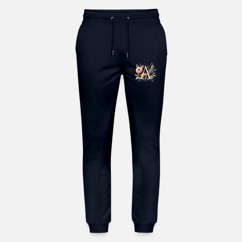A Typografie mit Blumen - Stanley/Stella Unisex Bio Jogginghose Mover  - Navy