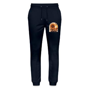 Sonnenschein für die Seele - Stanley/Stella Unisex Bio Jogginghose Mover  - Navy - Vorne - Marisol (170cm) & Nik (191cm)