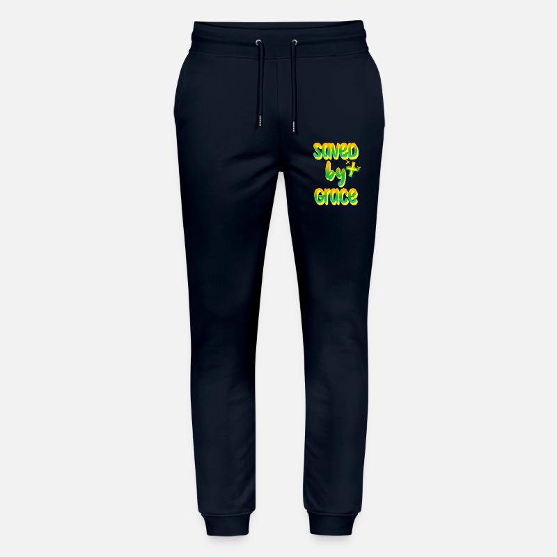 Lebensfrohe Botschaft im Regenbogen-Design - Stanley/Stella Unisex Bio Jogginghose Mover  - Navy