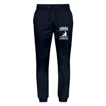 Les meilleurs hommes deviennent pêcheurs - Pantalon de jogging bio MOVER Stanley/Stella unisexe - marine - Devant - Marisol (170cm) & Nik (191cm)