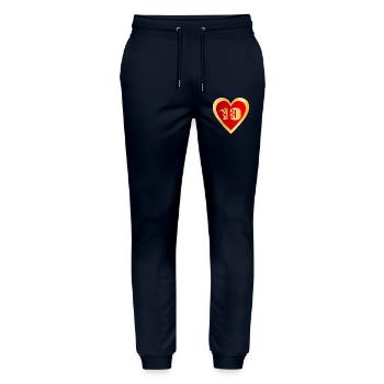 10. Geburtstag Herz - Zahl ZEHN JAHRE - Stanley/Stella Unisex Bio Jogginghose Mover  - Navy - Vorne - Marisol (170cm) & Nik (191cm)