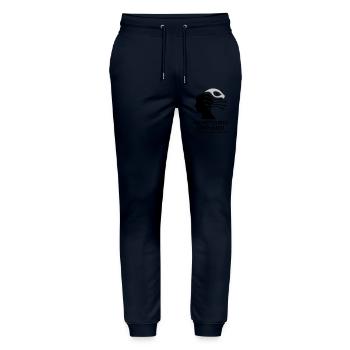 Souvenez-vous du basilic - Pantalon de jogging bio MOVER Stanley/Stella unisexe - marine - Devant - Marisol (170cm) & Nik (191cm)