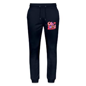 Oh Lord - Stanley/Stella Unisex Bio Jogginghose Mover  - Navy - Vorne - Marisol (170cm) & Nik (191cm)
