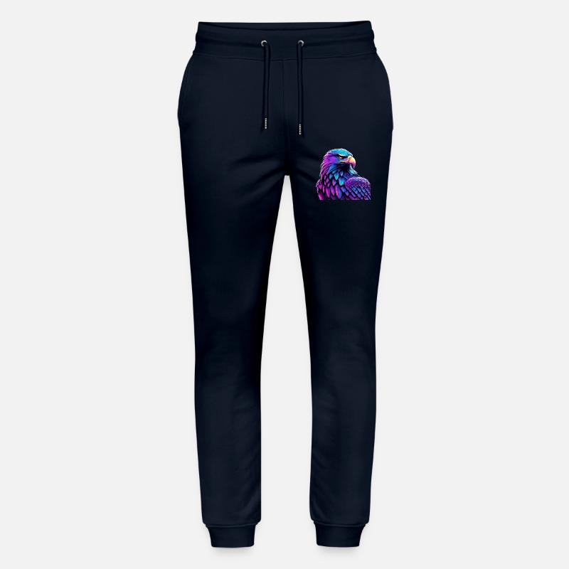 Glowing Eagle with Gradient - Stanley/Stella Mover Unisex Organic Jogging Trousers - navy