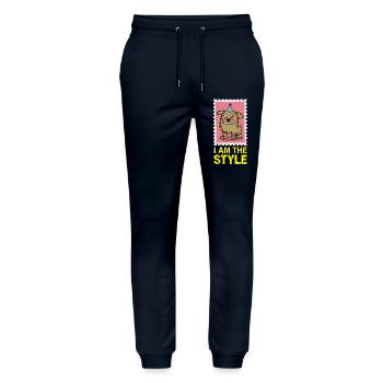 Dogstyle - Stanley/Stella Mover Unisex Organic Jogging Trousers - navy - Front - Marisol (170cm) & Nik (191cm)