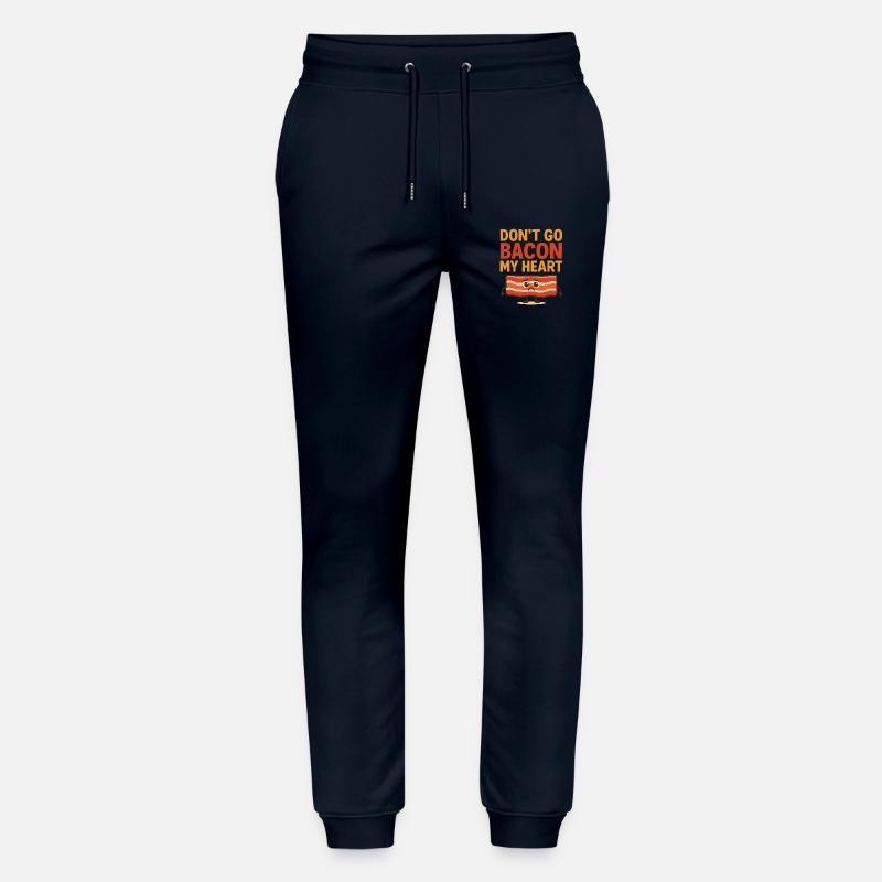Bacon Heart Graffiti Design - Stanley/Stella Mover Unisex Organic Jogging Trousers - navy