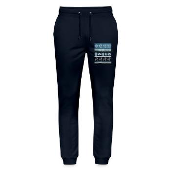 Funkelnde Winterszene - Stanley/Stella Unisex Bio Jogginghose Mover  - Navy - Vorne - Marisol (170cm) & Nik (191cm)