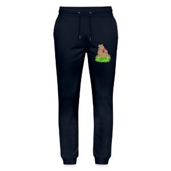 Bär Poker Pokerkarten - Stanley/Stella Unisex Bio Jogginghose Mover  - Navy - Vorne - Marisol (170cm) & Nik (191cm)