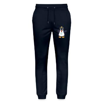 pingouin policier sifflet police - Pantalon de jogging bio MOVER Stanley/Stella unisexe - marine - Devant - Marisol (170cm) & Nik (191cm)
