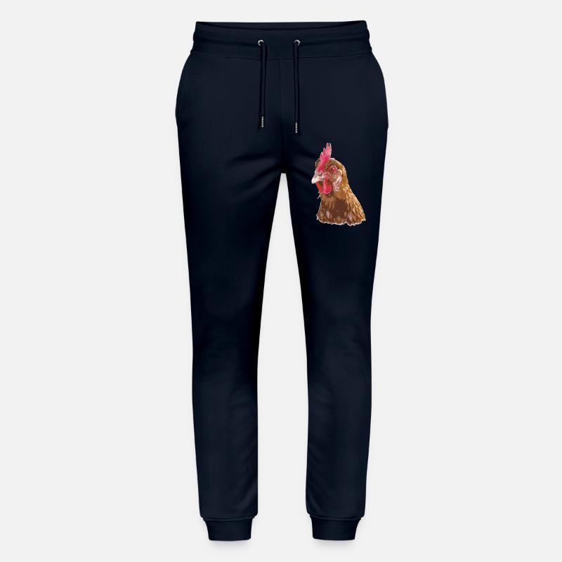 Hühnerillustration lebendigen Farben - Stanley/Stella Unisex Bio Jogginghose Mover  - Navy