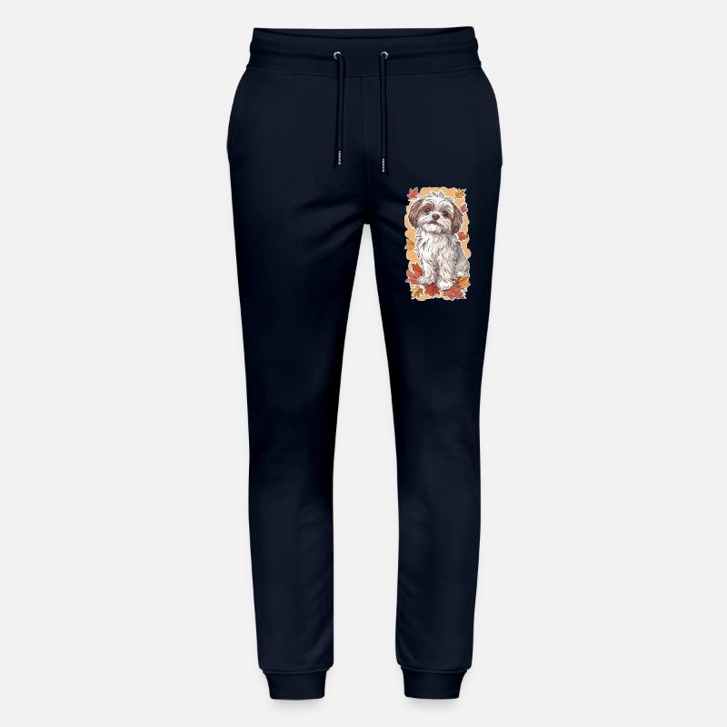 Shih Tzu Herbstblätter - Stanley/Stella Unisex Bio Jogginghose Mover  - Navy