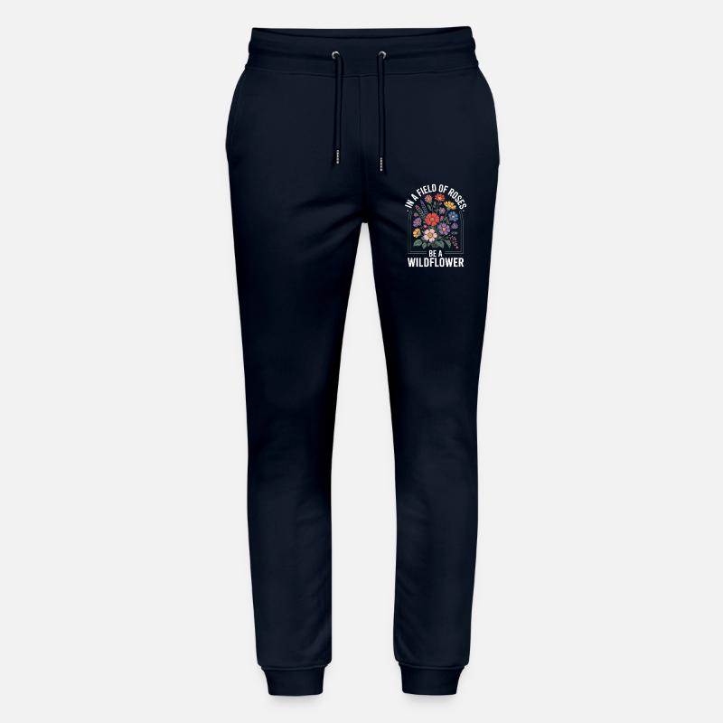 Blumenwiese mit Wildblumen - Stanley/Stella Unisex Bio Jogginghose Mover - Navy