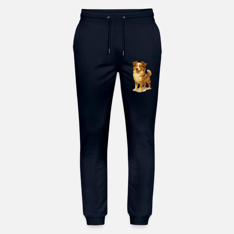 Frecher Australian Shepherd Cartoon - Stanley/Stella Unisex Bio Jogginghose Mover  - Navy