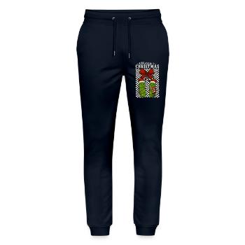 Cute Merry Christmas Pickles Holiday Design - Stanley/Stella Unisex Bio Jogginghose Mover  - Navy - Vorne - Marisol (170cm) & Nik (191cm)
