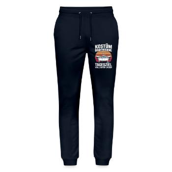 Retro Badewanne Sonnenuntergang - Stanley/Stella Unisex Bio Jogginghose Mover  - Navy - Vorne - Marisol (170cm) & Nik (191cm)