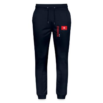 Basel - Stanley/Stella Unisex Bio Jogginghose Mover  - Navy - Vorne - Marisol (170cm) & Nik (191cm)