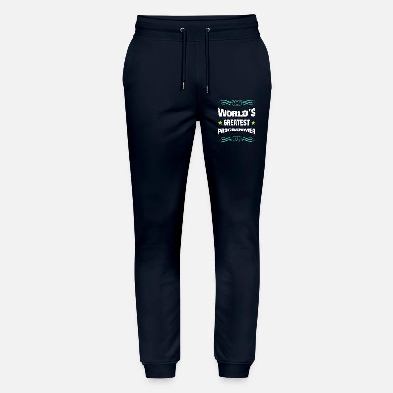 Weltbester Programmierer Shirt - Stanley/Stella Unisex Bio Jogginghose Mover  - Navy