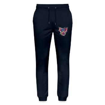 Farbexplosion Schweinekopf - Stanley/Stella Unisex Bio Jogginghose Mover  - Navy - Vorne - Marisol (170cm) & Nik (191cm)