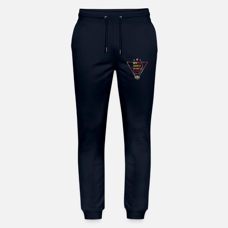 Please Don't Push Wine In Hand - Stanley/Stella Mover Unisex Organic Jogging Trousers - navy