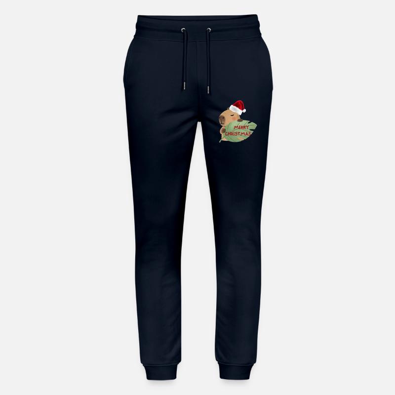 Weihnachtsbär mit Blattgruß - Stanley/Stella Unisex Bio Jogginghose Mover  - Navy