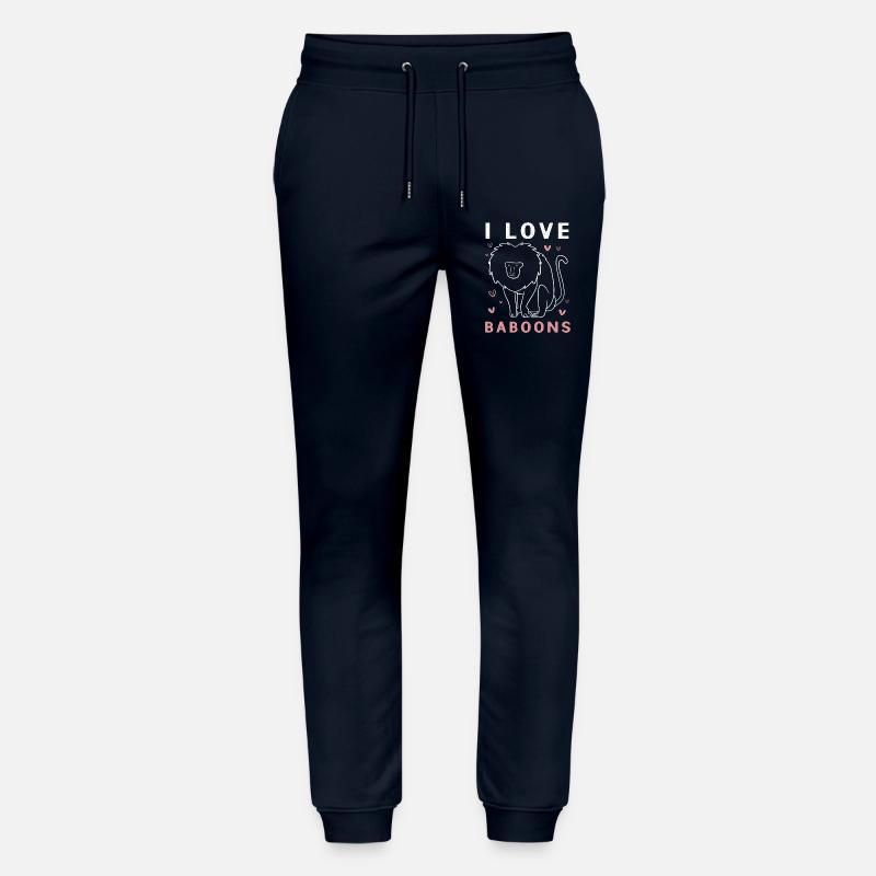 Baboon Primate Monkey Monkey Baboon - Stanley/Stella Mover Unisex Organic Jogging Trousers - navy