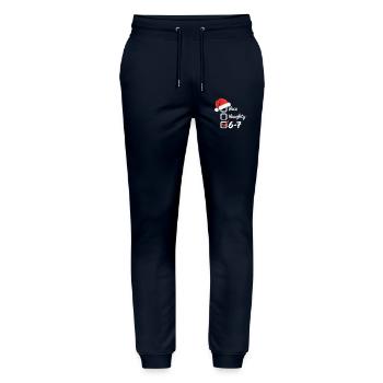 Nice Naughty 6 7 Lustiges Weihnachten - Stanley/Stella Unisex Bio Jogginghose Mover  - Navy - Vorne - Marisol (170cm) & Nik (191cm)