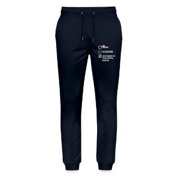 I can explain, Santa - Stanley/Stella Mover Unisex Organic Jogging Trousers - navy - Front - Marisol (170cm) & Nik (191cm)