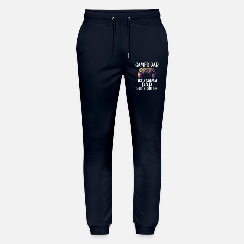 Gamer Dad Cooler Controller Saying - Stanley/Stella Mover Unisex Organic Jogging Trousers - navy