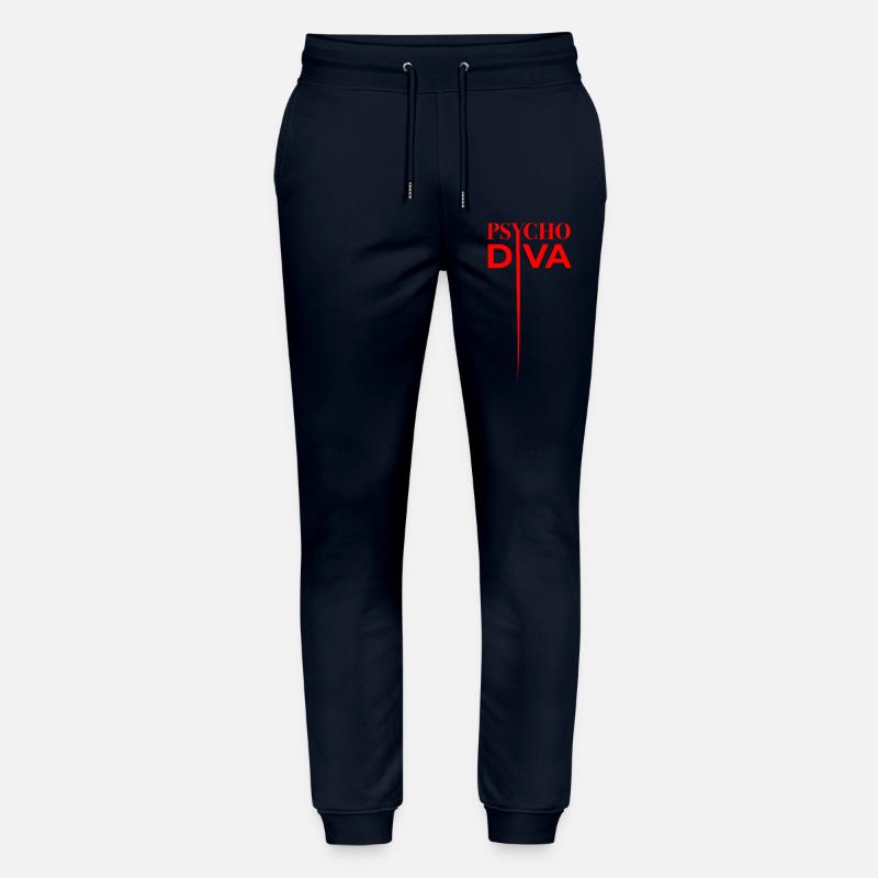 Psycho Diva – Sarkasmus-Spruch Rot - Stanley/Stella Unisex Bio Jogginghose Mover  - Navy