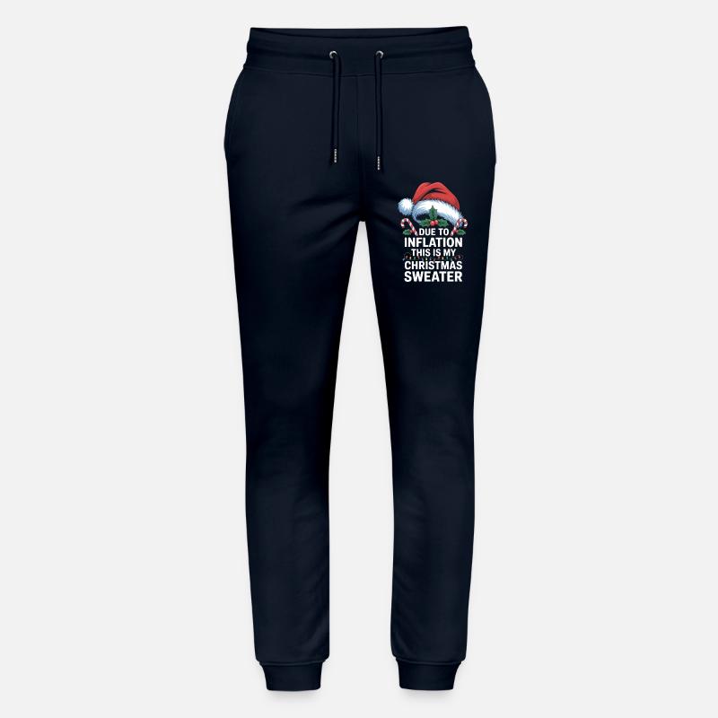 Inflation Weihnachtspullover Wortspiel - Stanley/Stella Unisex Bio Jogginghose Mover  - Navy