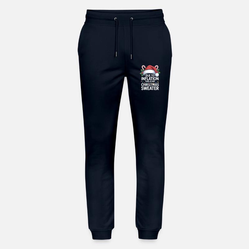 Inflation Weihnachtspullover Wortspiel - Stanley/Stella Unisex Bio Jogginghose Mover - Navy