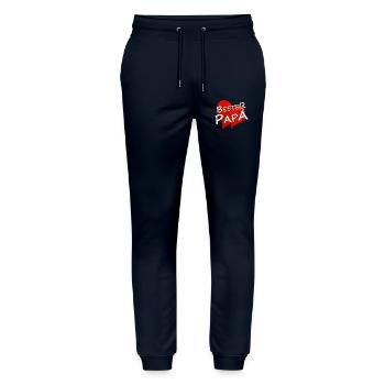 BESTER PAPA - Stanley/Stella Unisex Bio Jogginghose Mover  - Navy - Vorne - Marisol (170cm) & Nik (191cm)