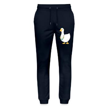 Where the Winds Meet - Silver Needle - Stanley/Stella Mover Unisex Organic Jogging Trousers - navy - Front - Marisol (170cm) & Nik (191cm)