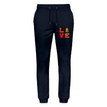 Direct Roadbike Statement - Stanley/Stella Mover Unisex Organic Jogging Trousers - navy - Front - Marisol (170cm) & Nik (191cm)