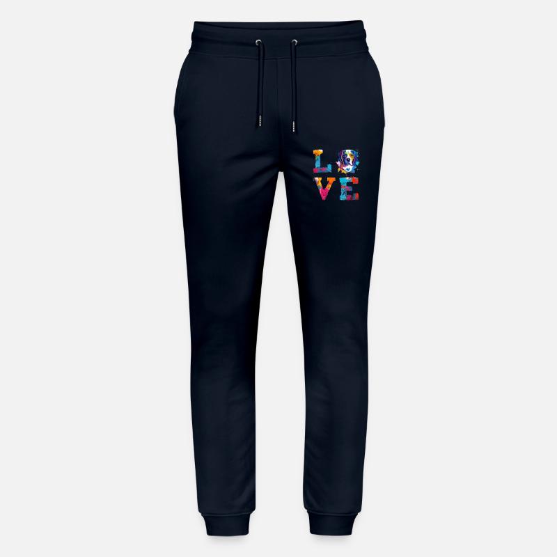 Beagle Love buntes Pop-Art-Hundedesign - Stanley/Stella Unisex Bio Jogginghose Mover - Navy