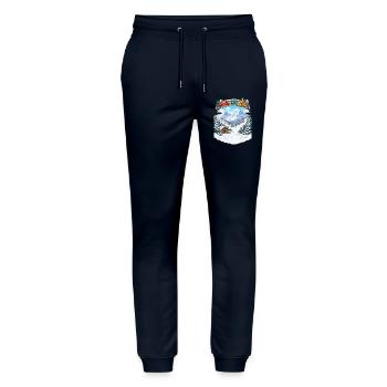 Après Ski Team Bergpanorama - Stanley/Stella Unisex Bio Jogginghose Mover  - Navy - Vorne - Marisol (170cm) & Nik (191cm)