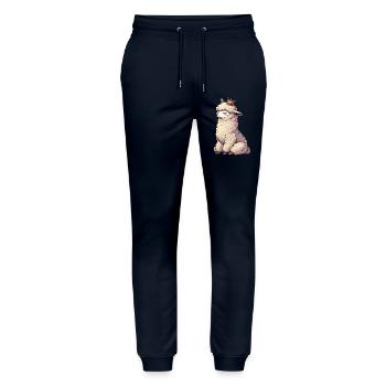 alpaca llama owner alpaca llamas llamas llamas - Stanley/Stella Mover Unisex Organic Jogging Trousers - navy - Front - Marisol (170cm) & Nik (191cm)