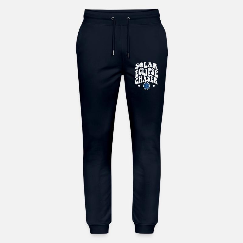 Solar eclipse chaser white - Stanley/Stella Mover Unisex Organic Jogging Trousers - navy