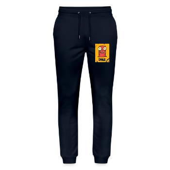 Lustiger Monster mit Smile - Stanley/Stella Unisex Bio Jogginghose Mover  - Navy - Vorne - Marisol (170cm) & Nik (191cm)