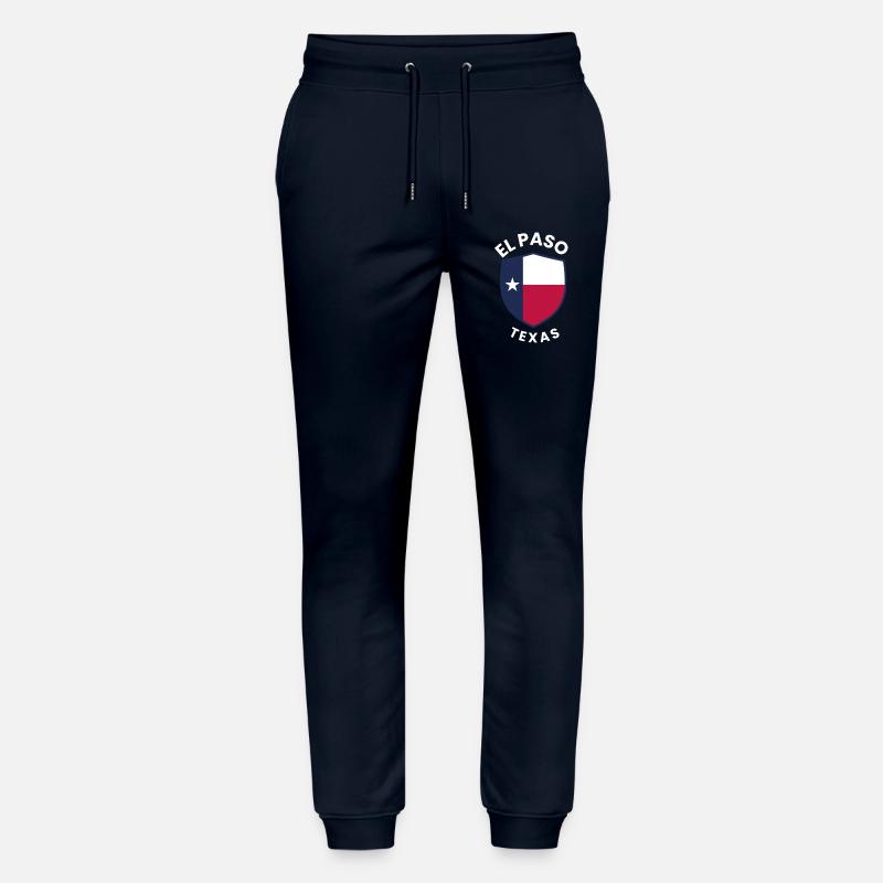 El Paso Texas Shield Flag - Stanley/Stella Mover Unisex Organic Jogging Trousers - navy