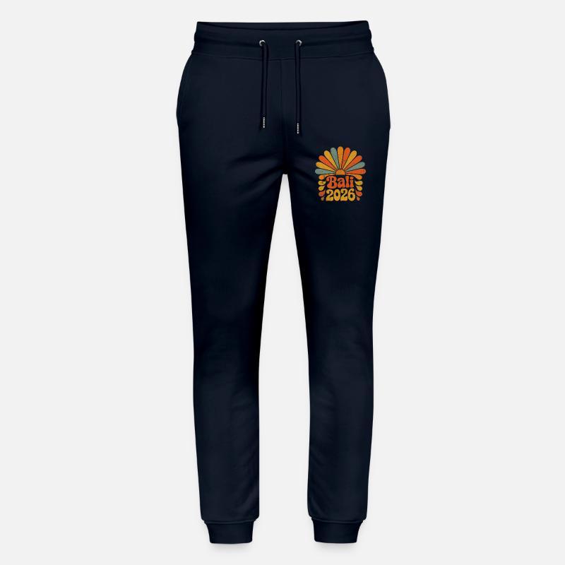 Bali 2026 Retro Sonnenburst - Stanley/Stella Unisex Bio Jogginghose Mover  - Navy