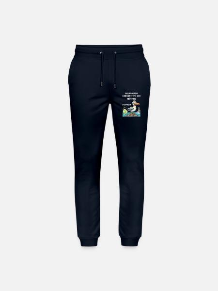 Norddeutscher Humor Spruch Möwe - Stanley/Stella Unisex Bio Jogginghose Mover  - Navy