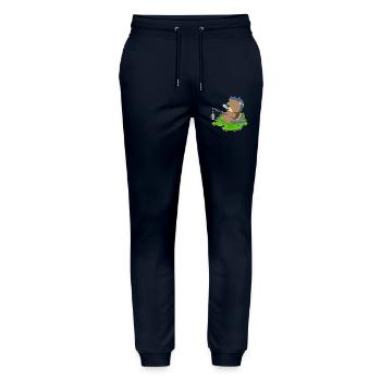 Biber Angler Fisch Angeln - Stanley/Stella Unisex Bio Jogginghose Mover  - Navy - Vorne - Marisol (170cm) & Nik (191cm)