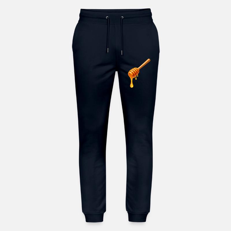Honiglöffel mit tropfendem Honig Illustration  - Stanley/Stella Unisex Bio Jogginghose Mover  - Navy