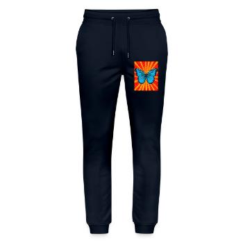 butterfly - Stanley/Stella Mover Unisex Organic Jogging Trousers - navy - Front - Marisol (170cm) & Nik (191cm)